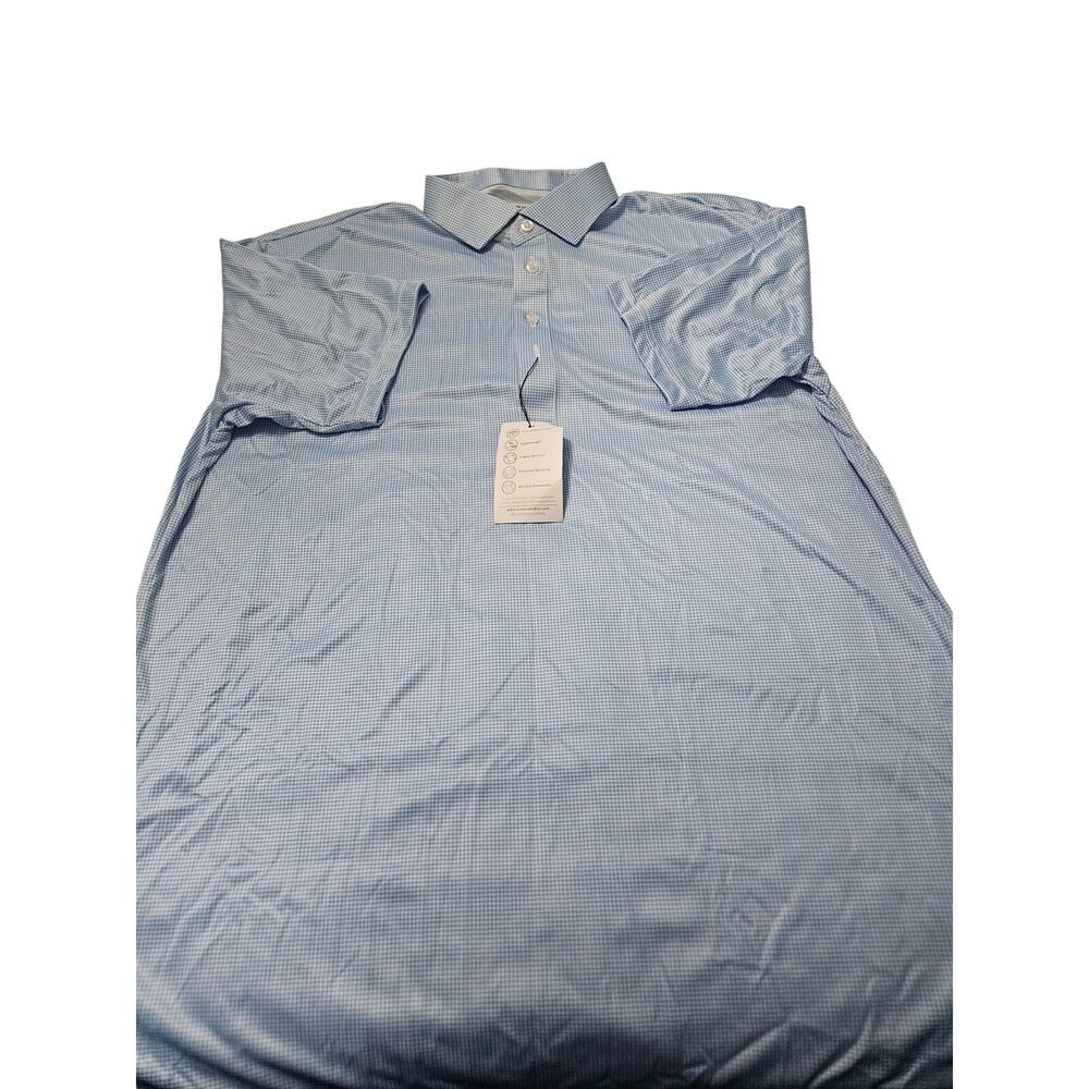 Collars and Co Semi Spread Stay Collar Blue Houndstooth Size X Large
